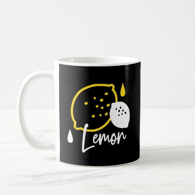 Mug Illustration Abstraite au citron - Art des agrumes (Gauche)