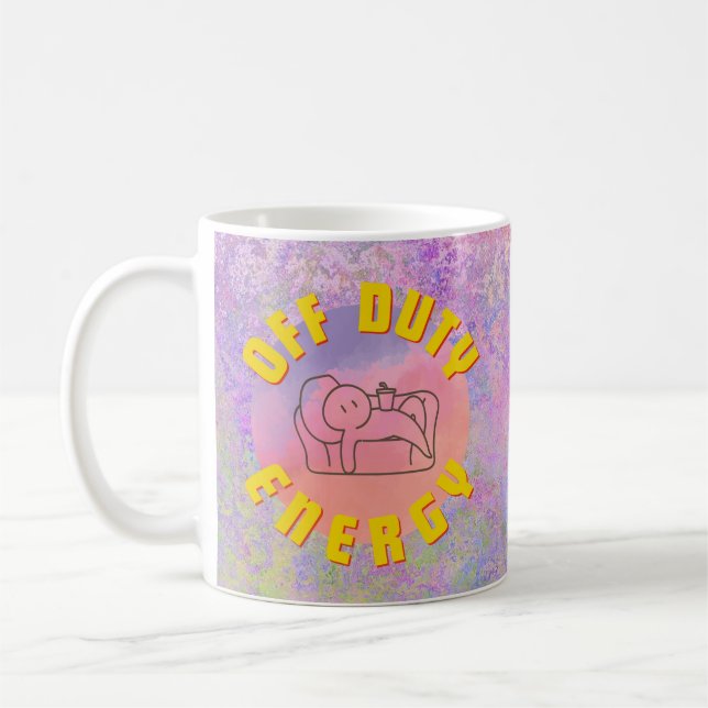 MUG ILLUSTRATION AMUSANTE : "ÉNERGIE HORS SERVICE" (Gauche)