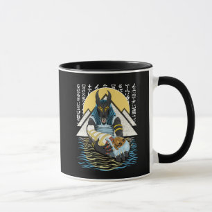 Mug Illustration Anubis du dieu égyptien antique
