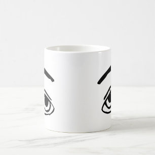 Mug Illustration audacieuse des yeux mystérieux noirs 