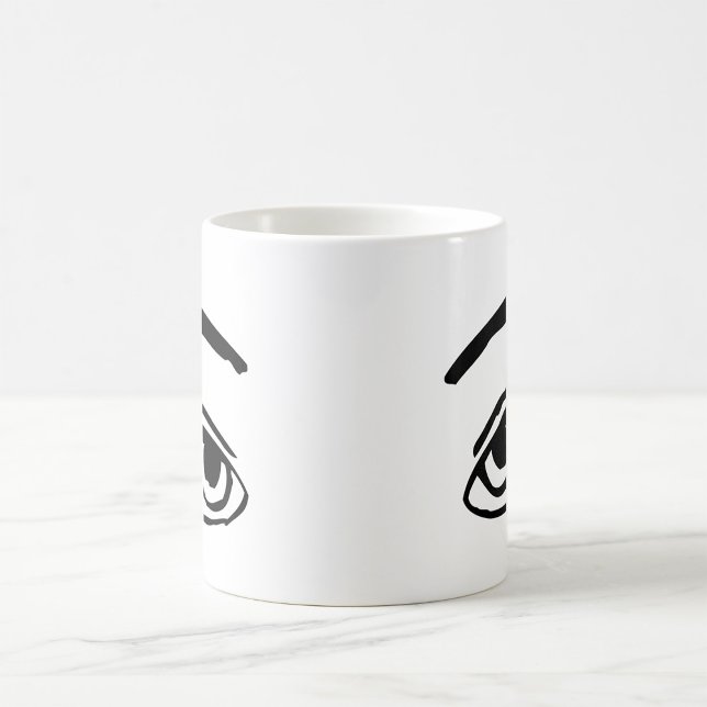 Mug Illustration audacieuse des yeux mystérieux noirs  (Créateur téléchargé)