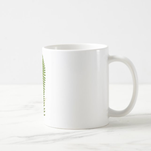 Mug Illustration botanique de feuille verte et jaune (Droite)