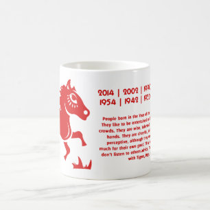MUG ILLUSTRATION CHINOISE DU CHEVAL PAPERCUT DE