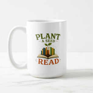 Mug Illustration d'amour de livre vintage de semer une