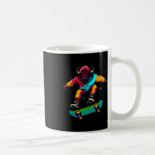 Mug Illustration d'art de skateboard funky cool à Buff