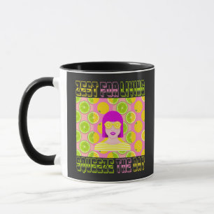 Mug Illustration d'art pop citrique avec Presse le jou