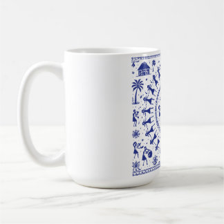 Mug Illustration d'art tribal indien Warli