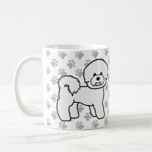 Mug Illustration de Bichon Frise Cute Cartoon Dog