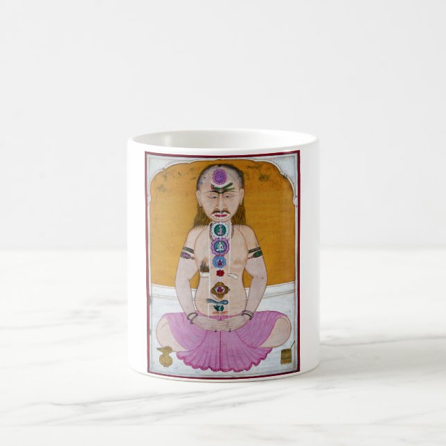 Mug Illustration de Chakra Yoga pour la méditation (Centre)