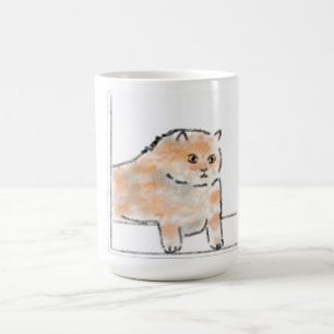 Mug Illustration de chat à l'aquarelle mignonne