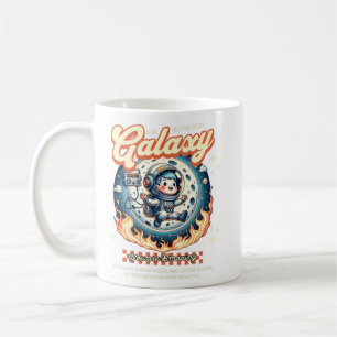 Mug Illustration de chat astronaute de galaxie mignon 