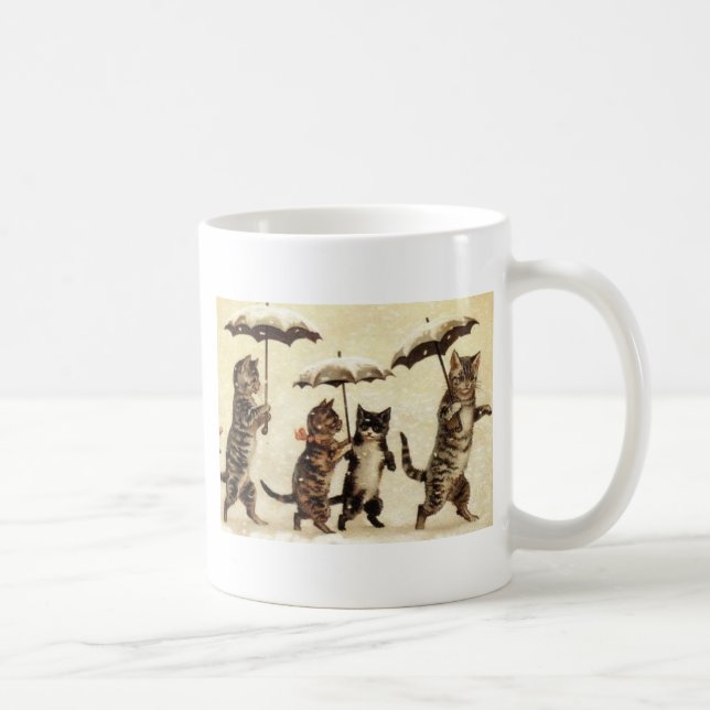 Mug Illustration de chat de défilé de chat de (Droite)