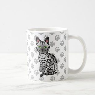 Mug Illustration de chat de dessin animé mignon Mau ég