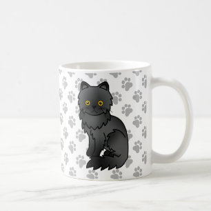 Mug Illustration de chat de dessin animé mignon persan