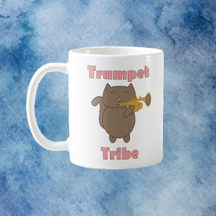 Mug Illustration de chat de la tribu de trompette mign