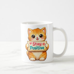 Mug Illustration de chat mignon avec des vibrations po