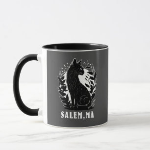 Mug Illustration de chat noir Salem