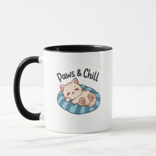 Mug Illustration de chat pour une sieste & détente en 