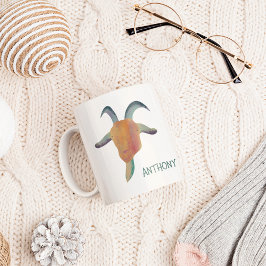 Mug Illustration de chèvre peinte moderne personnalisé