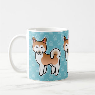 Mug Illustration de chien Malamute d'Alaska rouge et b