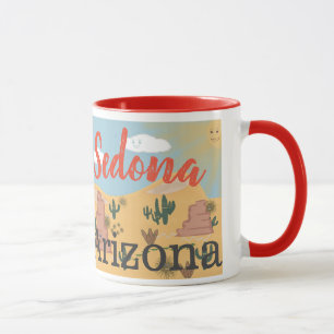Mug Illustration de désert de Sedona Arizona