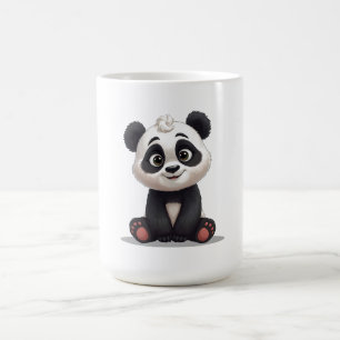 Mug Illustration de dessin animé d'ours panda assis