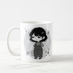 Mug Illustration de fille chibi esthétique dépassée