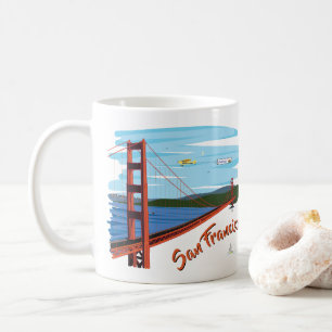 Mug Illustration de golden gate bridge San Francisco