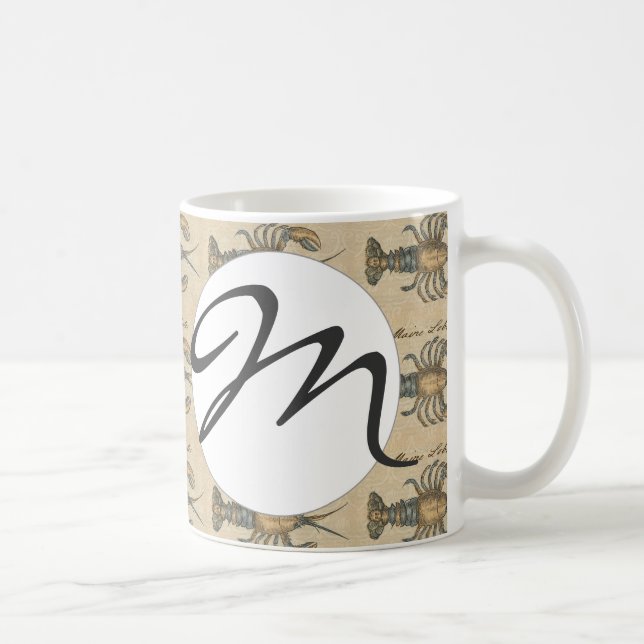 Mug Illustration de homard, fruits de mer du Maine (Droite)