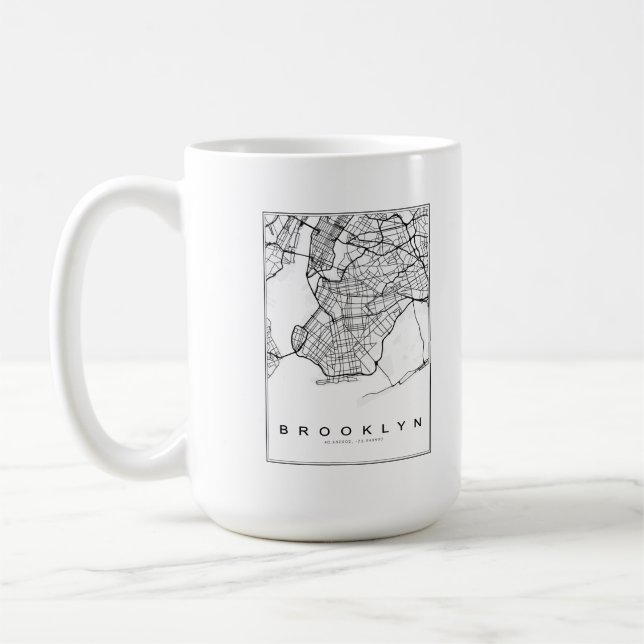 Mug Illustration de la carte Brooklyn (Gauche)