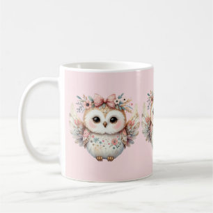 Mug Illustration de la chouette de kawaii Boho