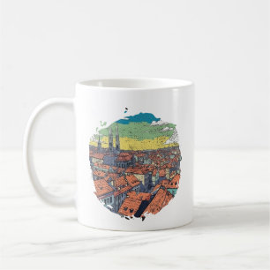 MUG ILLUSTRATION DE LA CROATIE DE ZAGREB