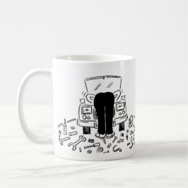 Mug Illustration de la mécanique automobile sur un