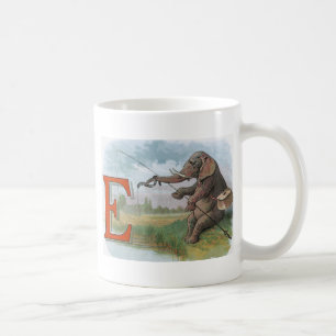 Mug Illustration de la pêche des éléphants