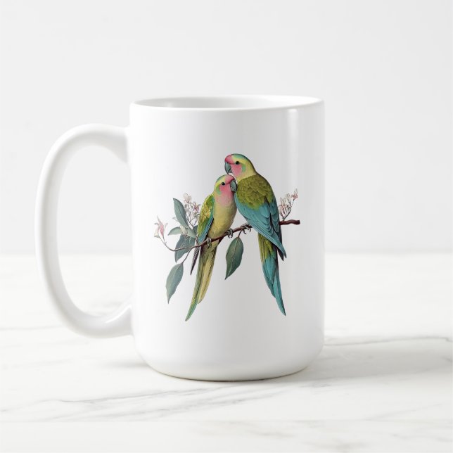 Mug Illustration de la princesse vintage Parrots (Gauche)