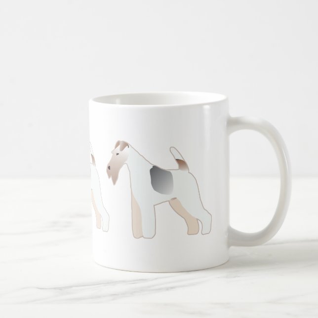 Mug Illustration de la race de chien de Terrier Fox de (Droite)