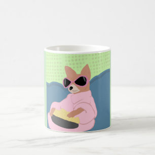 Mug Illustration de la robe rose de Cute Chihuahua Chi