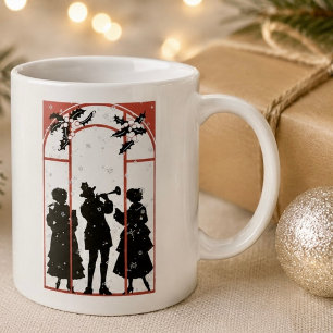 Mug Illustration de la silhouette des chanteurs de Noë