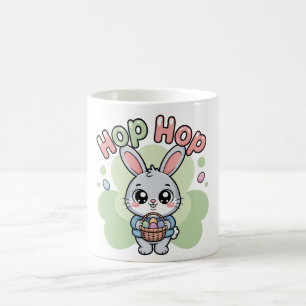 Mug Illustration de lapin mignon Kawaii Hop Hop