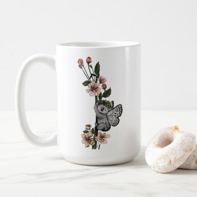 Mug Illustration de l'aquarelle de la béaire de Koala  (Avec donut)