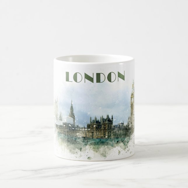 Mug Illustration de l'aquarelle de Londres (Centre)