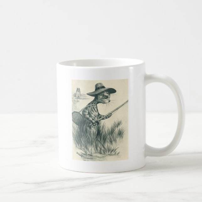 Mug Illustration de Louis Wain -- Chat de pêche allé (Droite)