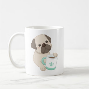 Mug Illustration de mignon chien et de muscade