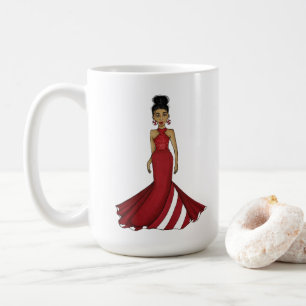Mug Illustration de mode de menthe poivrée Nom personn