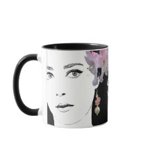 Illustration de mode florale personnalisable face