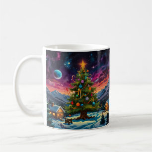 Mug Illustration de Noël d'un bonhomme de neige fantai