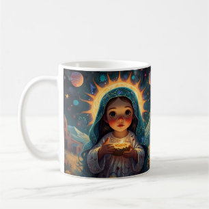Mug Illustration de Noël d'un bonhomme de neige fantai