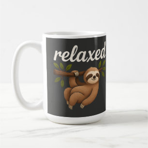 Mug Illustration de paresseux détendu drôle et mignon 