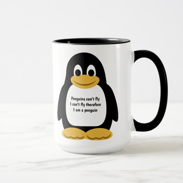 Mug Illustration de pingouin (Droite)