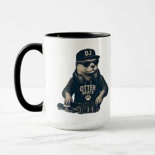 Mug Illustration de platine tournante EDM vintage de l